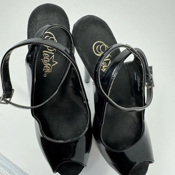 Pleaser USA adore 755 Black Platform Heels - Sz 7 Great Condition - Picture 5 of 5
